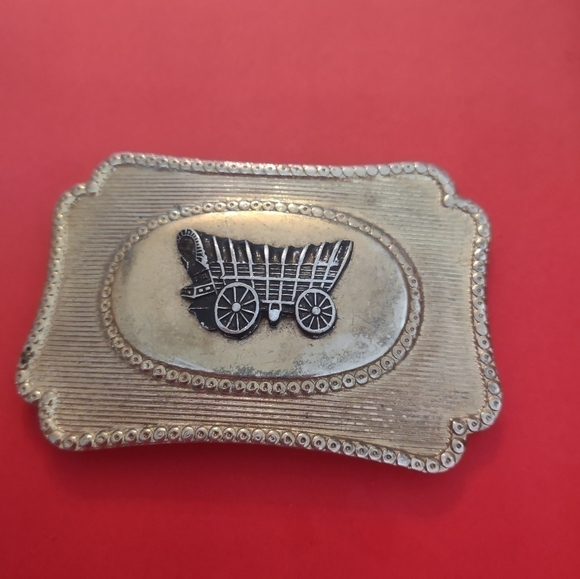 Men's western cowboy stagecoach wagon belt buckle - Picture 1 of 2